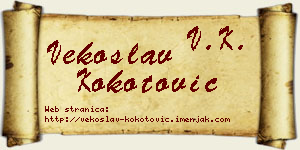 Vekoslav Kokotović vizit kartica